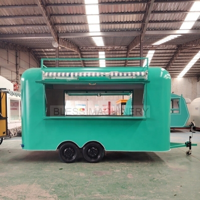 Gepersonaliseerde 3.8*1.6*2.35m mobiele foodtruck met volledige keuken en aangepaste conditie