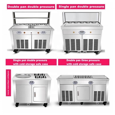 Leading 23 Years Ice Cream Rolls Cart met lage investering en melk grondstof
