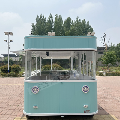 Fastfood-trailer mobiele voedselmandje volledig uitgerust roestvrij staal snack truck