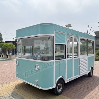 Fastfood-trailer mobiele voedselmandje volledig uitgerust roestvrij staal snack truck