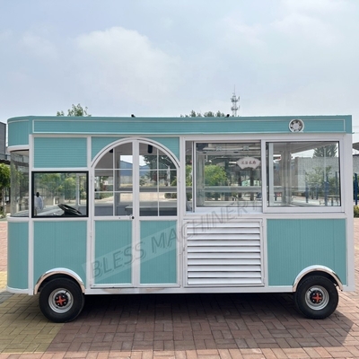 Fastfood-trailer mobiele voedselmandje volledig uitgerust roestvrij staal snack truck