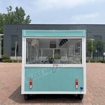 Fastfood-trailer mobiele voedselmandje volledig uitgerust roestvrij staal snack truck
