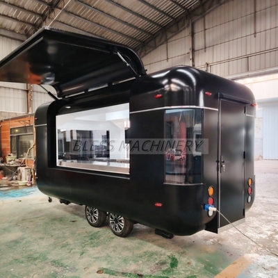 110V220V Concessies Retro IJsserij Kalkoenmandje Mobiele Deep Fryer Voedsel Truck Trailer USA