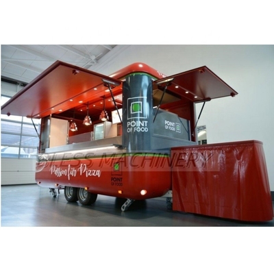Lange levensduur Custom Airstream Mobile Kitchen Fast Food Truck Trailers met wielen
