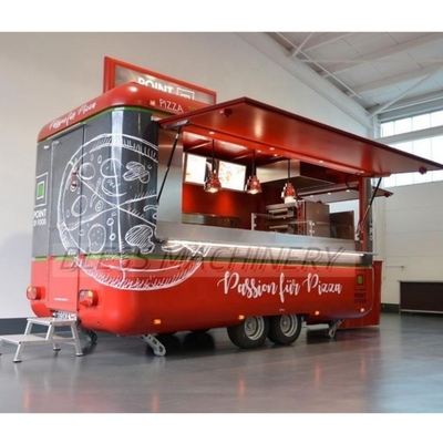 Lange levensduur Custom Airstream Mobile Kitchen Fast Food Truck Trailers met wielen