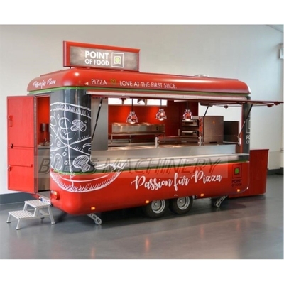 Custom Airstream Hot Dog Snack Fast Food Trailer met volledige keuken in Europa Pizza BBQ