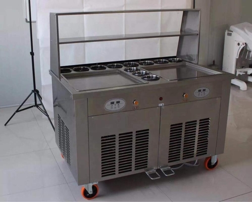 Gebakken ijsmachine met 480mm Pan Size en 1650*560*780mm afmetingen