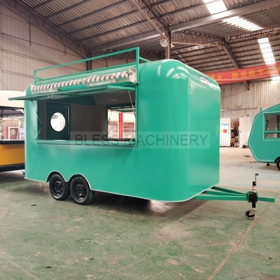 Volledig uitgeruste aanhangwagen in L450.00cm*W210.00cm*H250.00cm mobiele food-vending truck