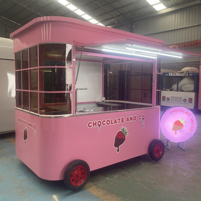 Mobiele koffie melk thee soja melk vers sap groenten fruit salade wagen met 1