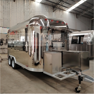 40 km/uur Mobiele verkooptrailer voor Snacks Fast Food Drinks IJs Cream Koffie Melk thee