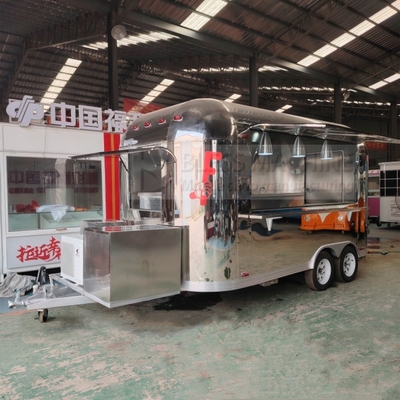 40 km/uur Mobiele verkooptrailer voor Snacks Fast Food Drinks IJs Cream Koffie Melk thee