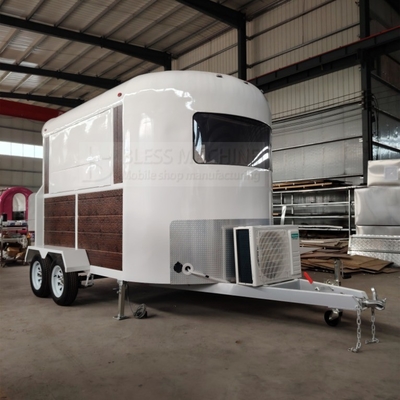 2024 Mobiele trailers van roestvrij staal voor horeca Bar Snack Fast Food Drink IJs