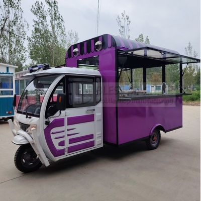 Multifunctionele mobiele elektrische fastfood snack driewieler pedicab met aangepast ontwerp