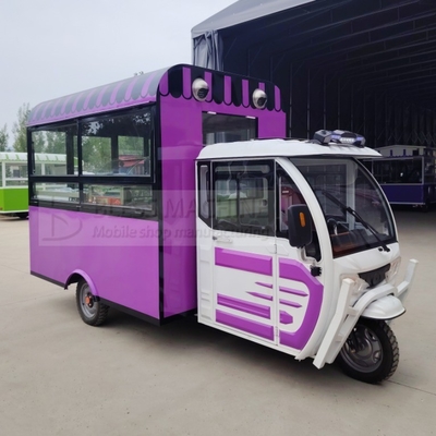 Multifunctionele mobiele elektrische fastfood snack driewieler pedicab met aangepast ontwerp