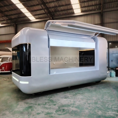 110V220V Mobiele voedseltrailers Maleisië Glasvezel voedseltrucks en concession trailer