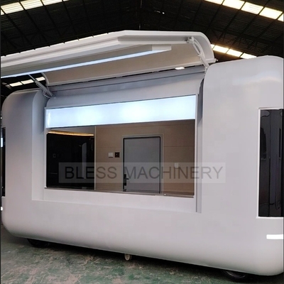 110V220V Mobiele voedseltrailers Maleisië Glasvezel voedseltrucks en concession trailer