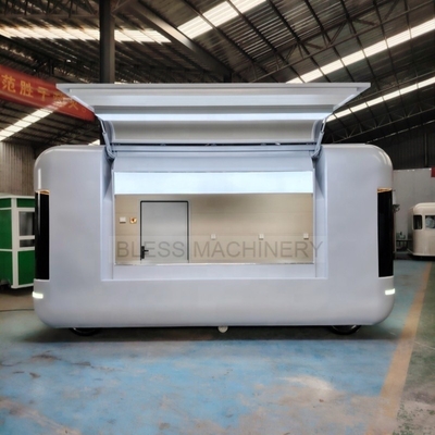 110V220V Mobiele voedseltrailers Maleisië Glasvezel voedseltrucks en concession trailer