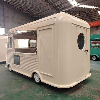 Multifunctionele elektrische mobiele bestelwagen voor snacks Drankjes en koffie 4 Road Wheels Outlet