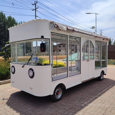 Externe draad of zonnepaneel aangedreven mobiele kledingwinkel trailer voor sjaal zak schoenen