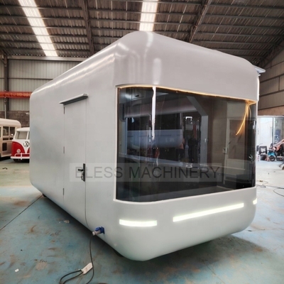 2500W-5000W Retro Food Trucks Volledig uitgerust Burger Van met straat ijsvoorraad