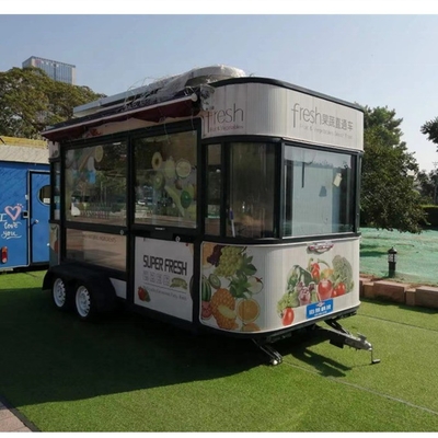 3500W en aanpasbare binnenlandse dorpshotdogkar met Fryer Food Street Vending Kiosk