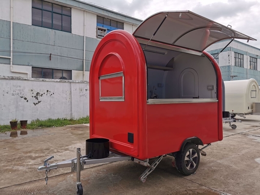 Gegalvaniseerde mobiele foodtruck-aanhangwagen met 110V/220V/380V spanning en tarwe-materiaal