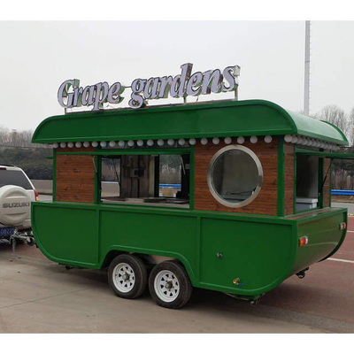 Gegalvaniseerde mobiele foodtruck-aanhangwagen met 110V/220V/380V spanning en tarwe-materiaal