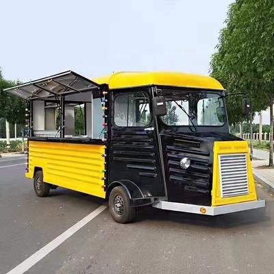 85 km lange afstand buiten fastfood trailer met duurzame roestvrijstalen werktafel