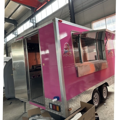 Productiefabriek Professionele roestvrijstalen voedseltrailer met aangepast ontwerp