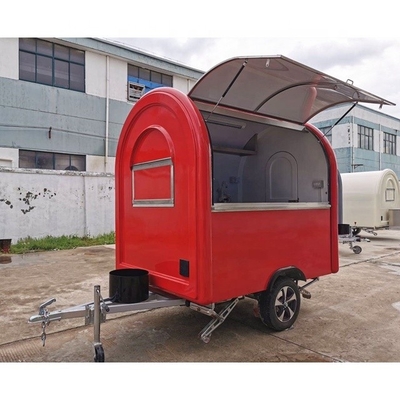 Voedseltrucks Mobiele zonne-trailer met roestvrij staal en geverfd gegalvaniseerd vel