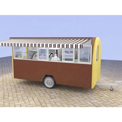 Gemakkelijke snack food-half-trailer 4 wielen voedsel vrachtwagen voor uw voedsel bedrijf behoeften