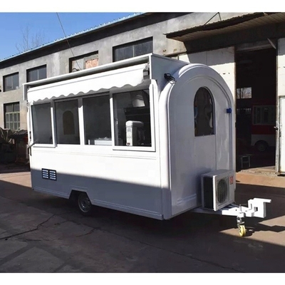 Design Zilveren Snack Food Trailer voor Fast Food Kiosk Verkoop in USA Zilveren Design
