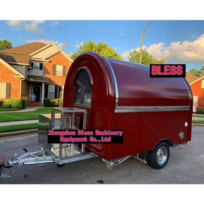 Mobiele foodtrailer uitgerust met L420cm*W180cm*H230cm airconditioner 10% korting