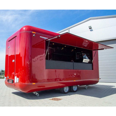 35km-75km/h snelheid CE gecertificeerde Airstream Food Trailer aangepast voor kruidenfabriek