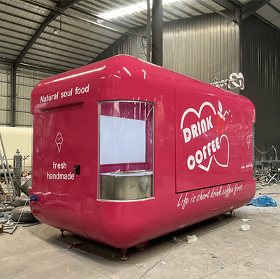 35km-75km/h snelheid CE gecertificeerde Airstream Food Trailer aangepast voor kruidenfabriek