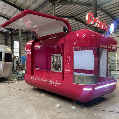 35km-75km/h snelheid CE gecertificeerde Airstream Food Trailer aangepast voor kruidenfabriek