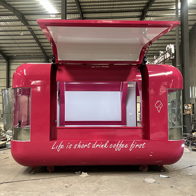 35km-75km/h snelheid CE gecertificeerde Airstream Food Trailer aangepast voor kruidenfabriek