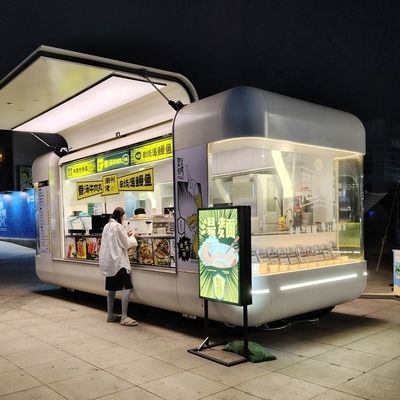Aanpasbare Born Mobile Food Van met roestvrij staal en geverfde gegalvaniseerde plaat
