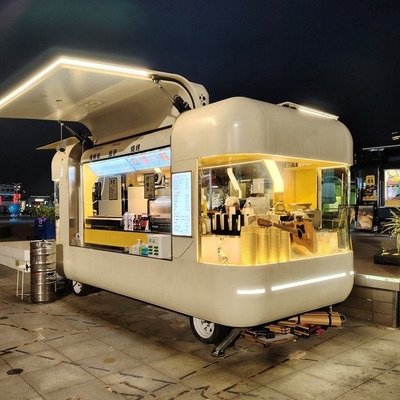 Aanpasbare Born Mobile Food Van met roestvrij staal en geverfde gegalvaniseerde plaat