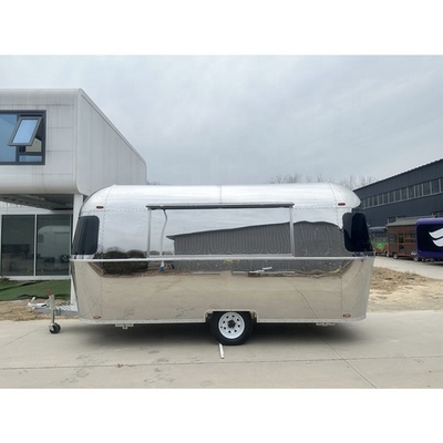 110v/220v Volledig uitgeruste mobiele keuken met aangepaste luchtstroom voor hotdog-fastfoodtrailers