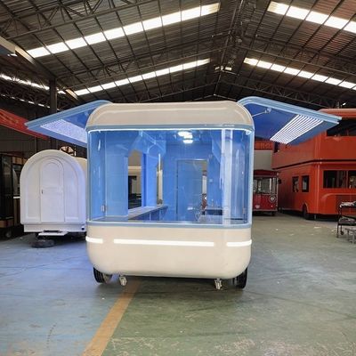 Goedgekeurde elektrische foodtruck Modieus mobiele straatkeuken Food Cart Op maat