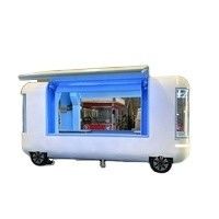 Goedgekeurde elektrische foodtruck Modieus mobiele straatkeuken Food Cart Op maat