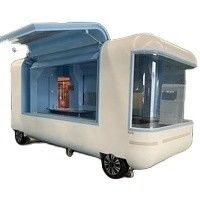 Goedgekeurde elektrische foodtruck Modieus mobiele straatkeuken Food Cart Op maat