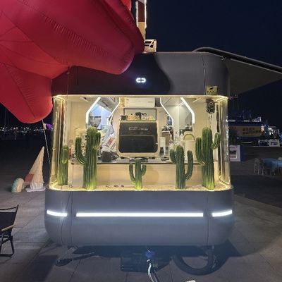 Elektrische koffie-burgerbussen Voedseltruck met volledige keukenapparatuur en eenvoudige bediening