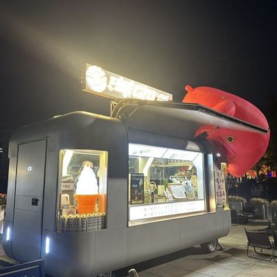 Elektrische koffie-burgerbussen Voedseltruck met volledige keukenapparatuur en eenvoudige bediening