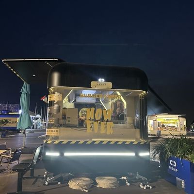 Elektrische koffie-burgerbussen Voedseltruck met volledige keukenapparatuur en eenvoudige bediening