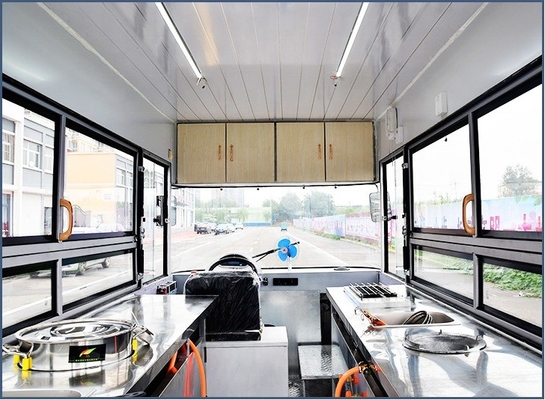 L420cm*W180cm*H230cm 600kg zilveren mobiele food trailer 220V/380V