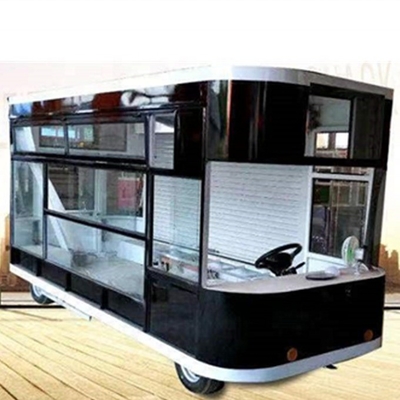 Food Stand Cart met dubbele kant open ramen lange levensduur en garantie