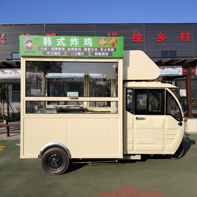 Multifunctionele 3.0kw elektrische driewieler voor mobiele fastfood drankjes en snacks verkoop