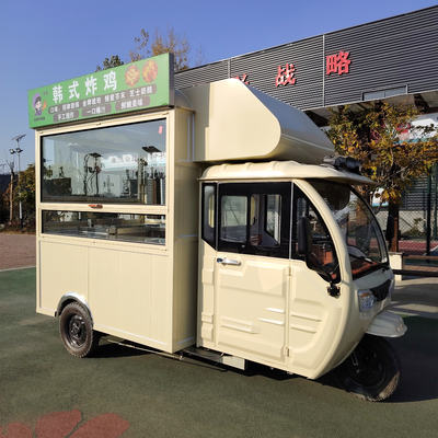 Multifunctionele 3.0kw elektrische driewieler voor mobiele fastfood drankjes en snacks verkoop